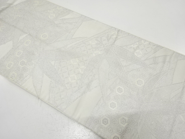 アンティーク　竹笹に古典柄織り出し袋帯（材料）